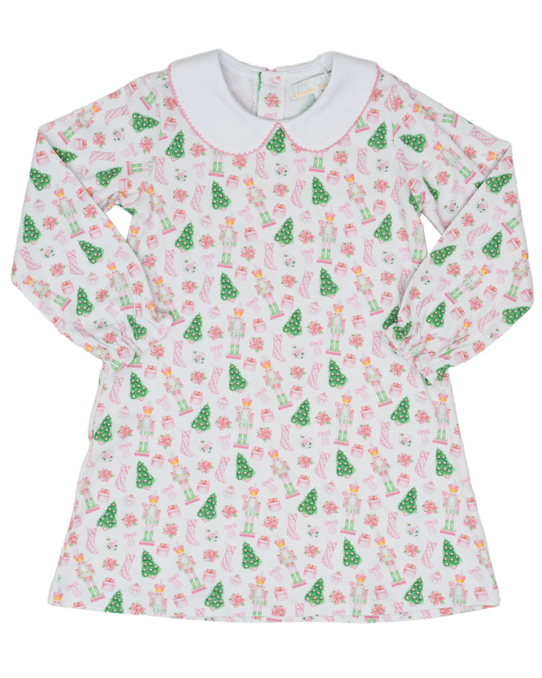 Presley Kait Preppy Christmas Long Sleeve Dress | The Oaks Apparel Company