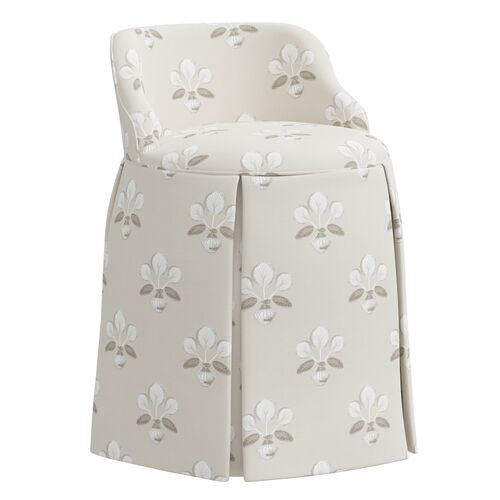 Addie Vanity Stool, Block Vase Floral | One Kings Lane