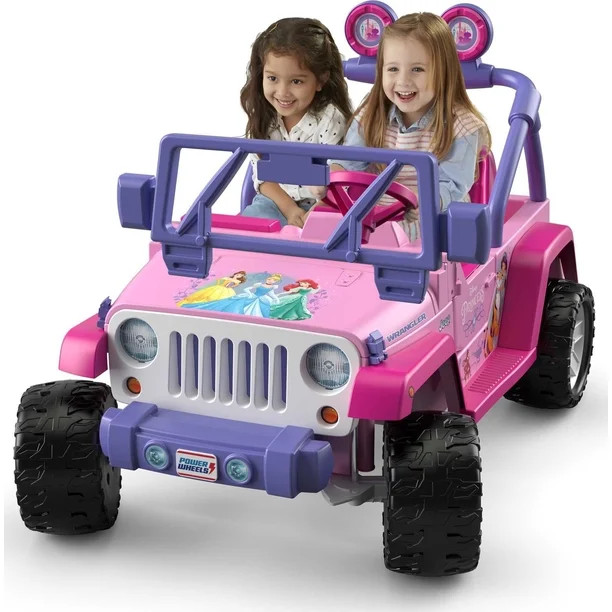 Power Wheels Disney Princess Jeep Wrangler Battery Powered Ride-On Vehicle with Sounds | Walmart (US)