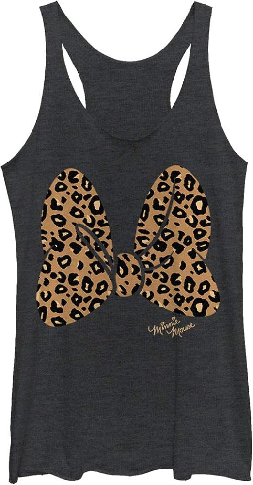 Disney Women's Characters Animal Print Bow Tri-Blend Racerback Layering Tank | Amazon (US)