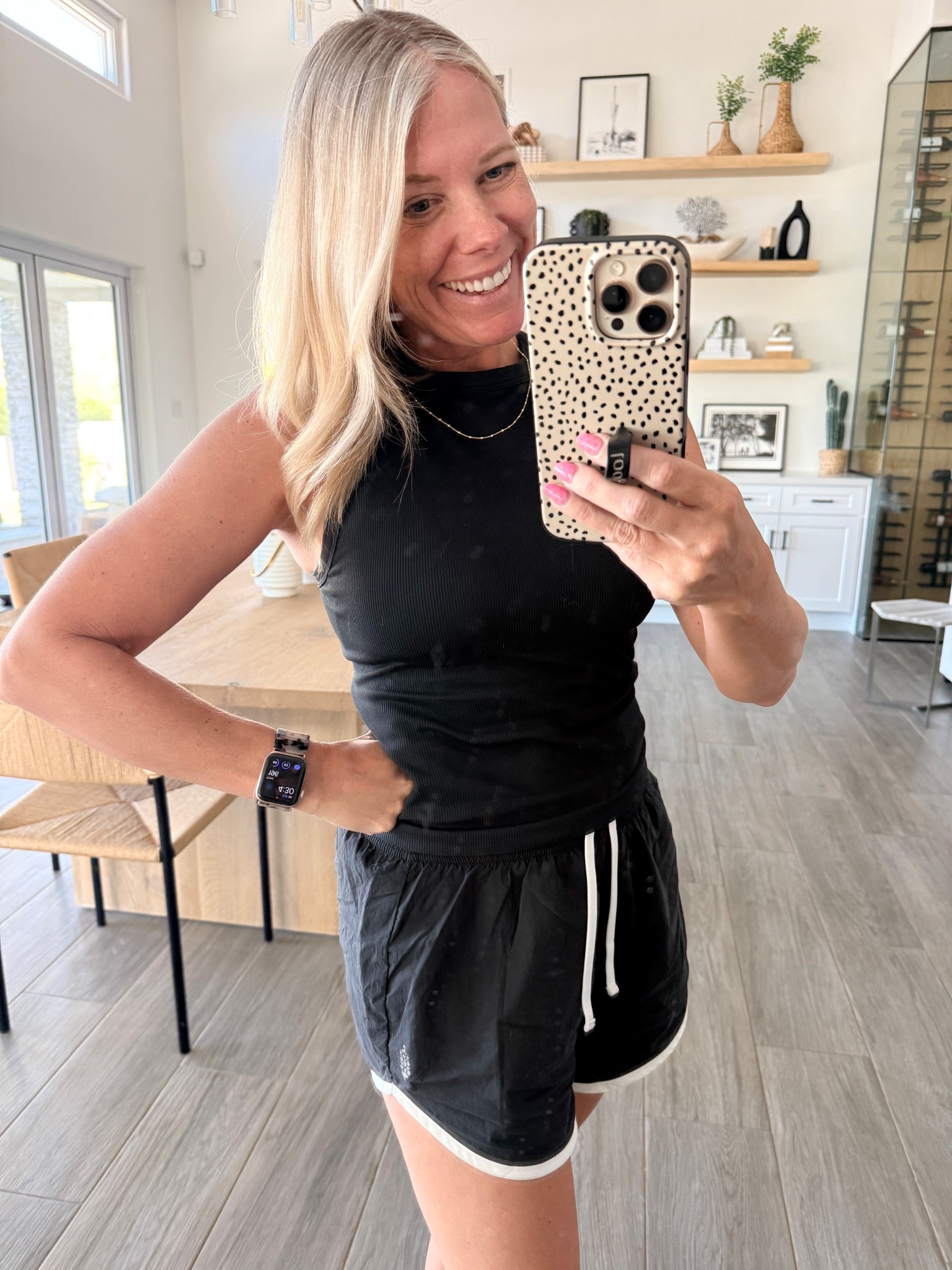 Size medium ribbed tank. XS free people shorts 

#LTKootd #LTKActive #LTKOver40