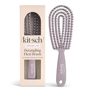 Kitsch Detangler Brush – Flexible Curly Hair Brush for Women, Men & Kids | Detangling Hairbrush... | Amazon (US)