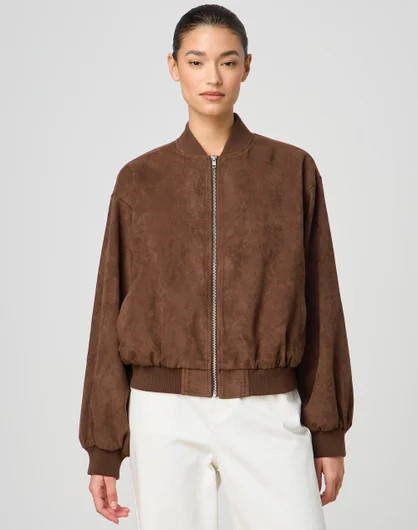 Faux Suede Bomber Jacket | Glassons (Australia)