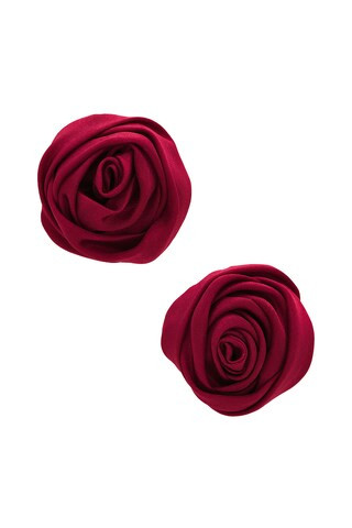petit moments Rosette Studs in Crimson from Revolve.com | Revolve Clothing (Global)