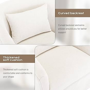 Swivel Accent Chair, Comfy Barrel Swivel Chairs with Skirt Padded Cushion, 360°Modern Upholstere... | Amazon (US)