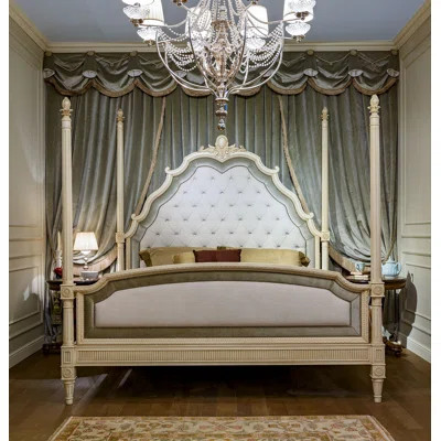 Upholstered Four Poster Bed | Wayfair North America