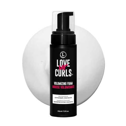 Love Ur Curls® Volumizing Foam, Lightweight Mousse for Curly Hair, Volume & Definition, Frizz Control, Soft Hold, Vegan, Silicone-Free, Quick-Drying, 7.3Fl. Oz. | Amazon (US)