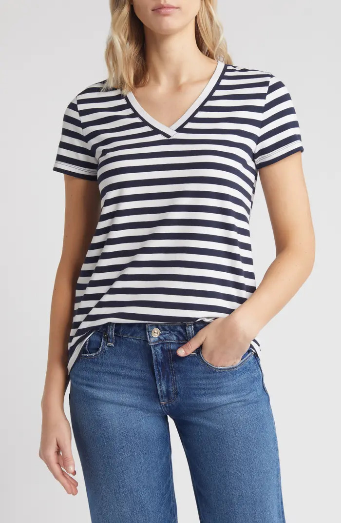 Stretch Cotton Blend V-Neck T-Shirt | Nordstrom
