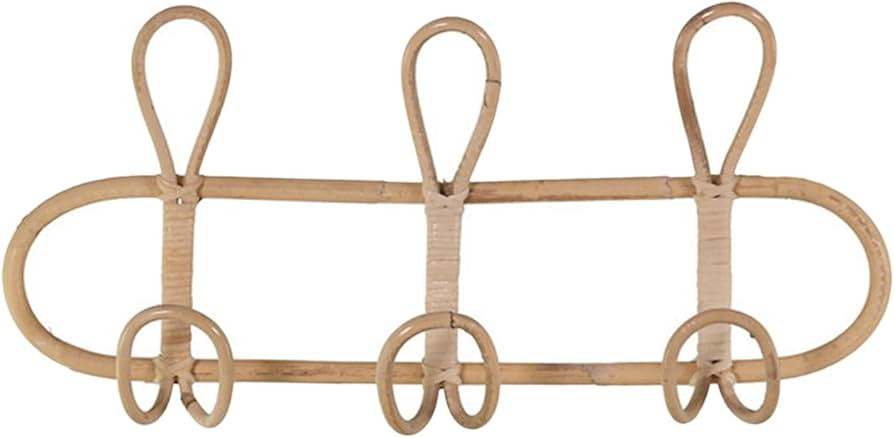 Wall Mounted Coat Rack Clothes Hooks Simple Ornament Supplies Porch Hanging Rattan Clothes Hanger... | Amazon (US)