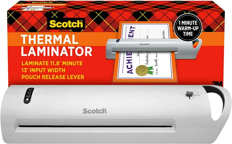 Scotch Thermal Laminator, Extra Wide 13 Inch Input, Ideal for Teachers, Small Offices, or Home (T... | Amazon (US)