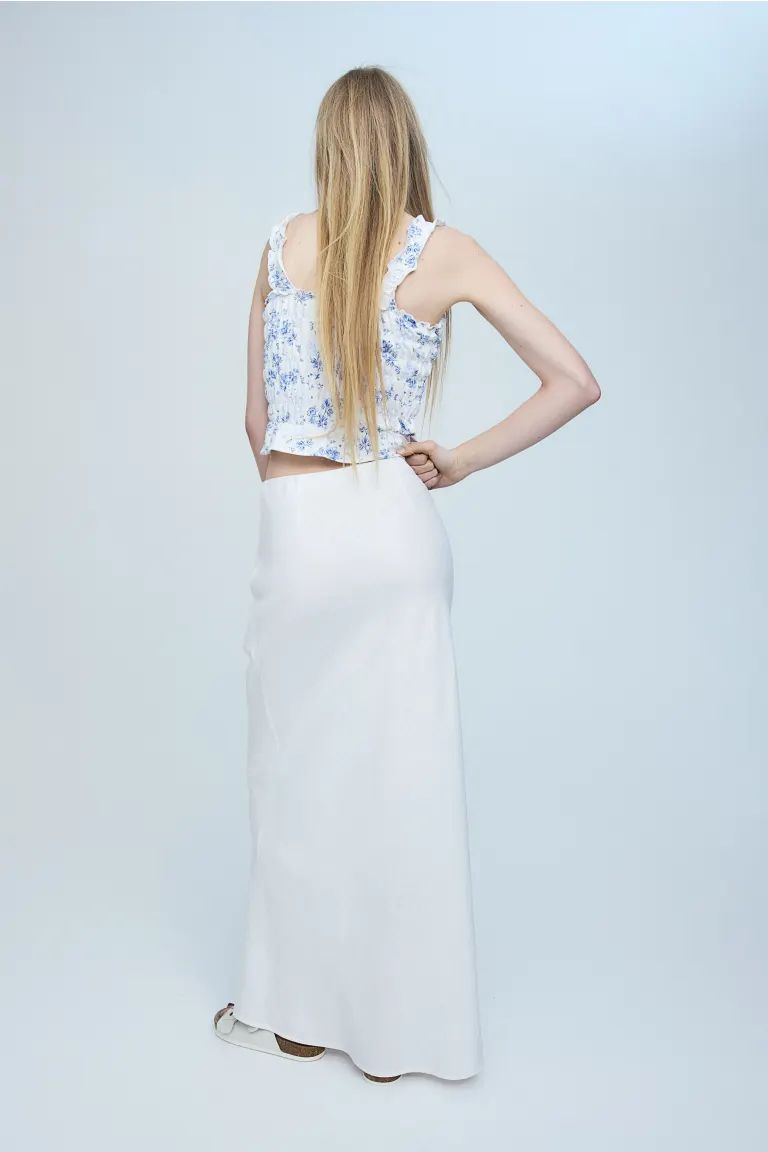 Long Skirt - Cream - Ladies | H&M US | H&M (US + CA)