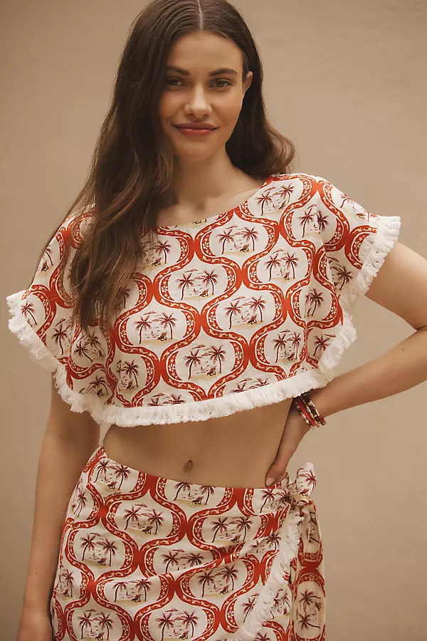 Summer Beach Linen Blouse | Anthropologie (US)