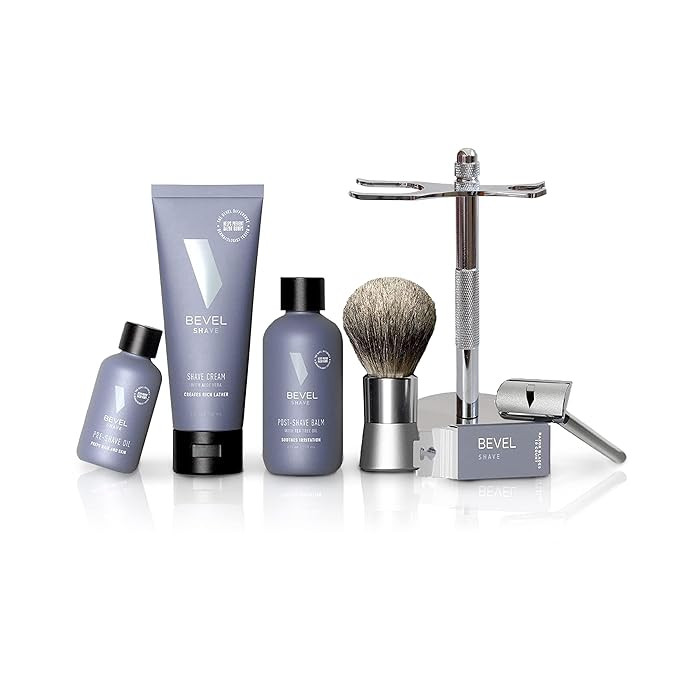 Shaving Kit for Men with Shaving Brush & Safety Razor Stand by Bevel - Starter Shave Kit, Include... | Amazon (US)
