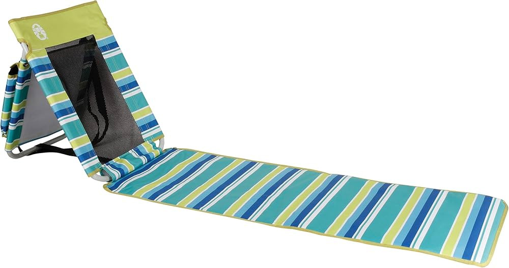 Coleman Utopia Breeze Reclining Beach Mat with Built-in Cooler, Foldable Beach Mat with Mesh Back... | Amazon (US)