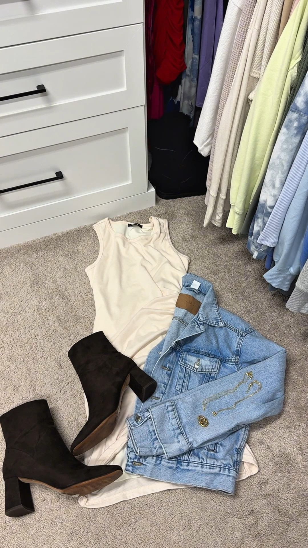 Fall weekends means denim jacket, casual dresses, and the cutest chocolate booties. Effortless 🍂✨

#OOTDFall #WeekendStyle #ChicAndEasy #FallVibes

#LTKSeasonal #LTKShoeCrush #LTKSaleAlert