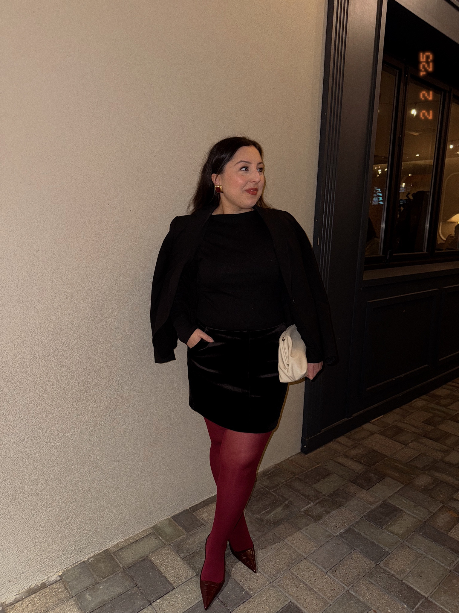 The burgundy + black combo is everything ♥️ #winterstyle #winterfashion #valentinesday #galentinesday 

#LTKSeasonal #LTKFindsUnder100 #LTKSaleAlert