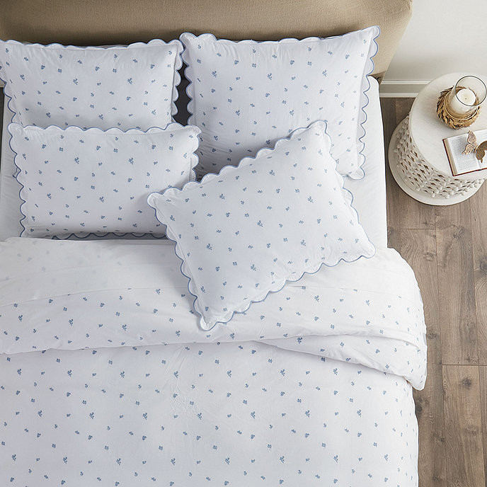 Talulah Petite Embroidered Duvet Cover Cotton Floral Bedding | Ballard Designs, Inc.