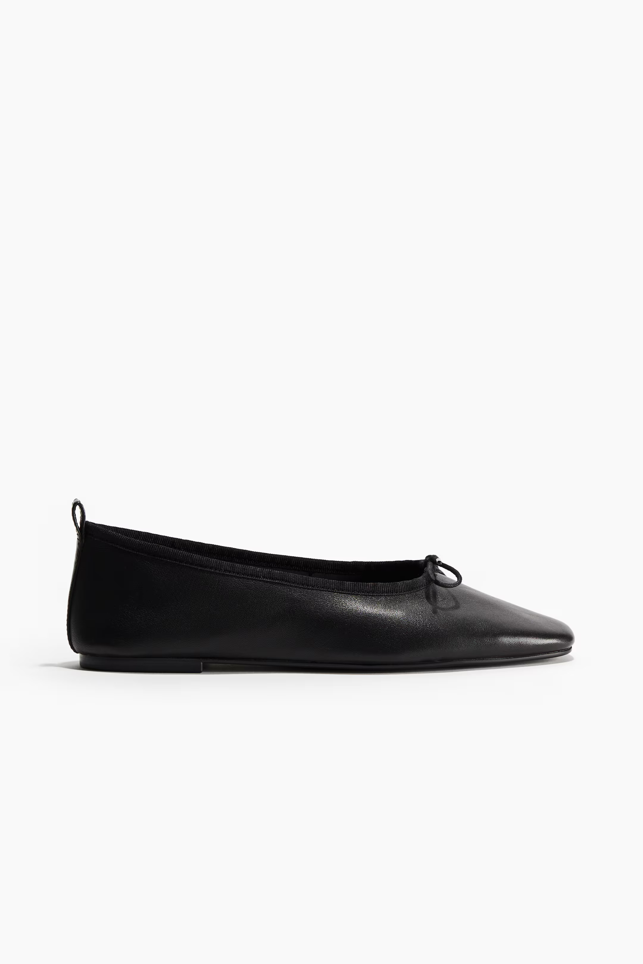 Leather Ballet Flats - No heel - Black - Ladies | H&M US | H&M (US + CA)