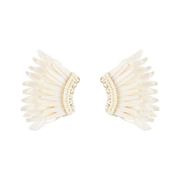Mini Raffia Madeline Earrings White | Mignonne Gavigan
