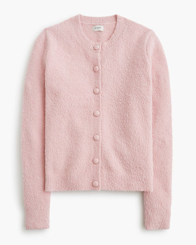 Cotton-blend bouclé cardigan sweater | J.Crew Factory