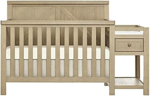 SweetPea Baby Meadowland 5-in-1 Convertible Crib & Changer Combo, Sugar Cane | Amazon (US)