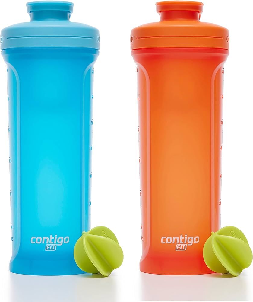 Contigo Fit Shake & Go 2.0 Shaker Bottle with Leak-Proof Lid, 28oz Gym Water Bottle with Whisk an... | Amazon (US)