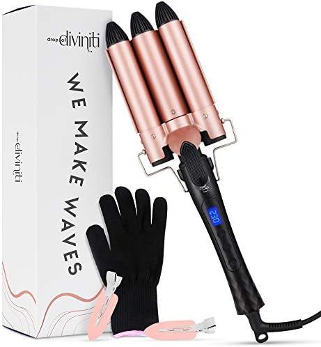 3 Barrel Curling Iron - Hair Crimper Iron - Tourmaline Ceramic Barrels, Beach Waves Curling Iron ... | Amazon (US)