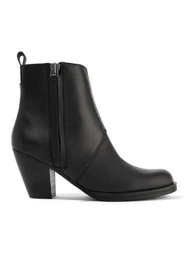 Acne Studios - The Pistol Leather Ankle Boots - Black | NET-A-PORTER (UK & EU)
