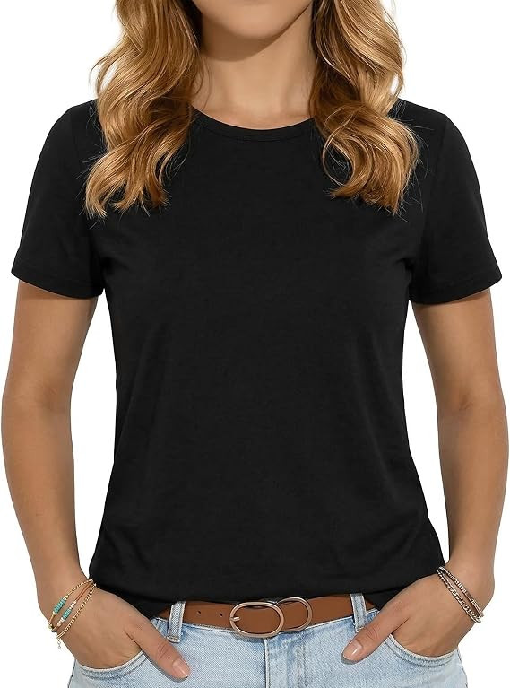 T Shirts for Women Graphic Short Sleeve Tees Summer Crewneck Tops Blouse | Amazon (US)