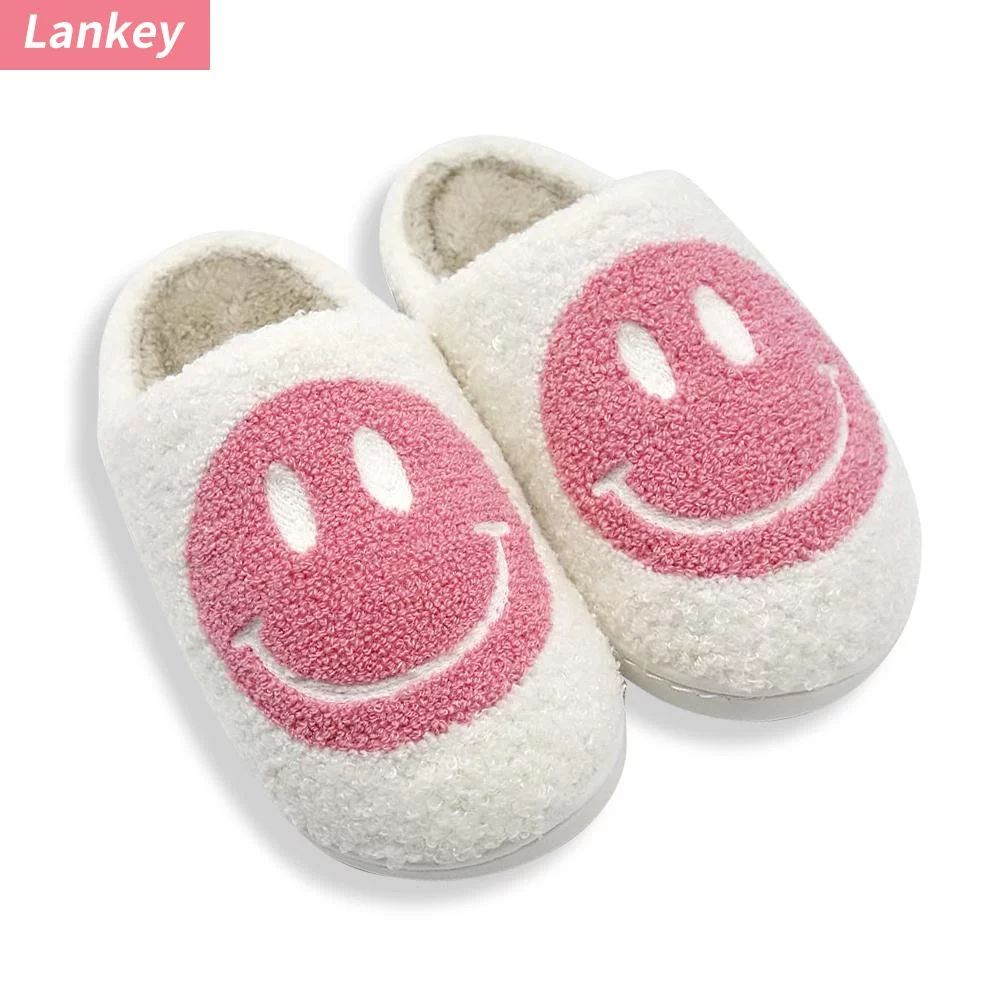 Smiley Face Slippers for Women Men, Anti-Slip Soft Plush Comfy Indoor Slippers, US 7-8 (40-41) - ... | Walmart (US)