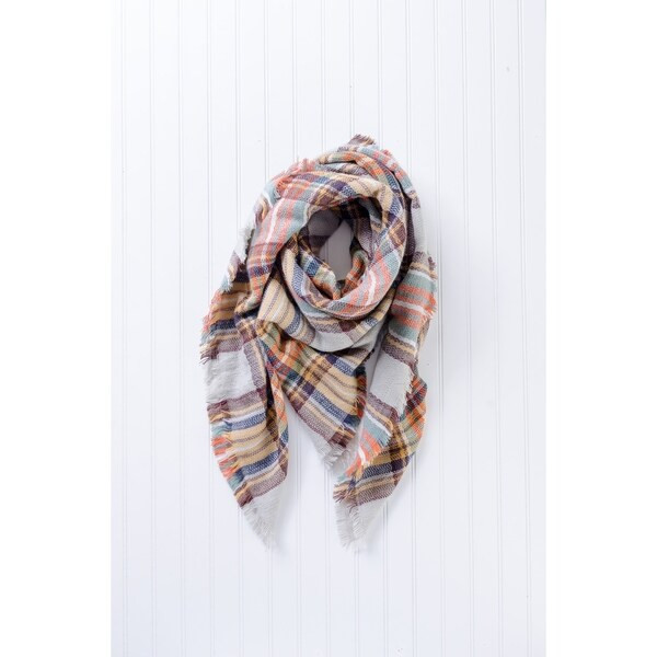 Tickled Pink Bountiful Heavyweight Blanket Plaid 55 x 55" - Autumn | Bed Bath & Beyond