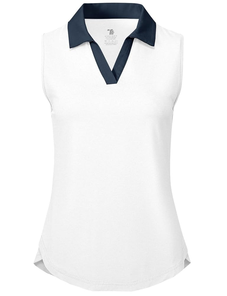 BGOWATU Women's Sleeveless Golf Polo Shirts Collared V Neck Tennis Tank Tops UPF 50+ Quick Dry Li... | Amazon (US)