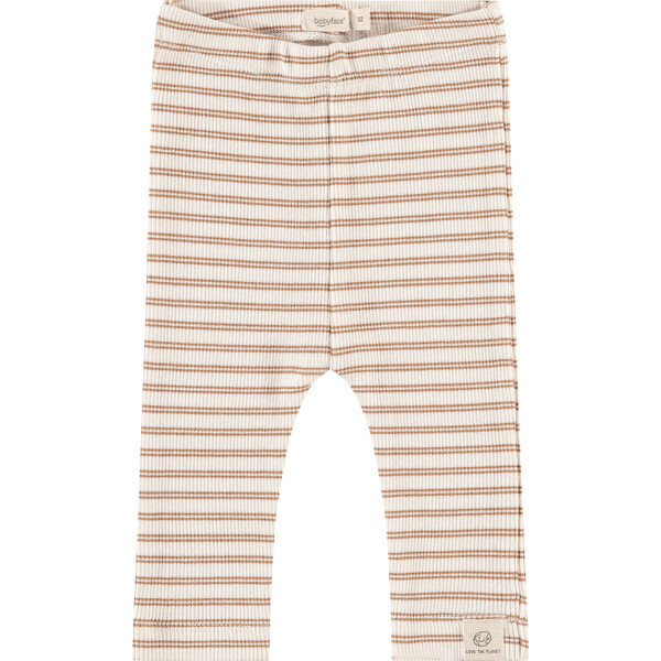 Striped Legging, Brown - Babyface Pants | Maisonette | Maisonette