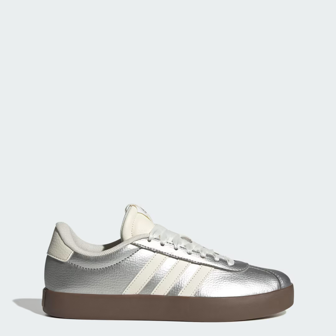 adidas VL Court 3.0 Shoes Silver Metallic M 5.5 / W 6.5 Unisex | adidas (US)