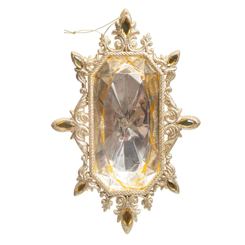 Gold Jewelry Diamond Ornament, 9" | At Home