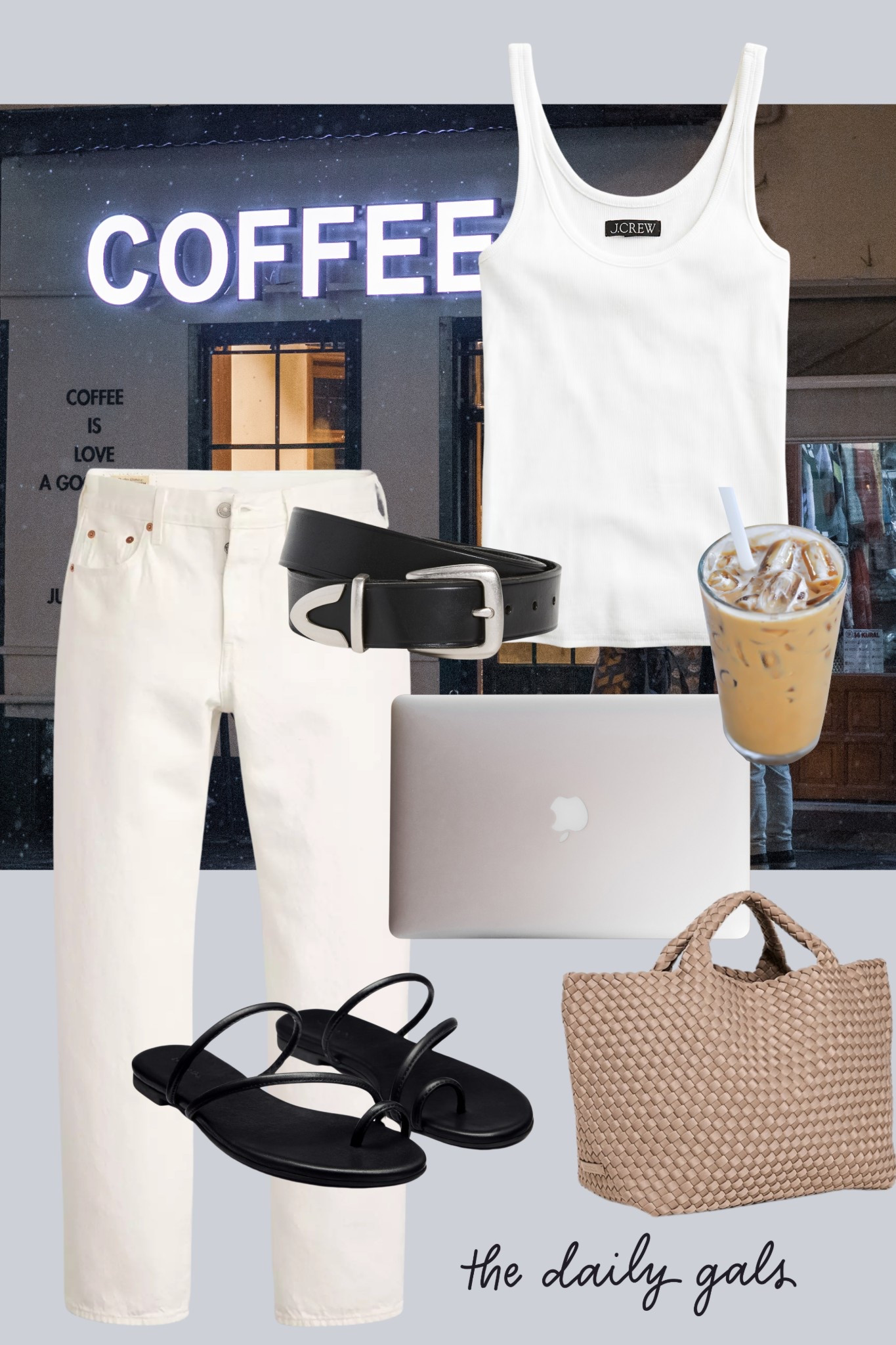 Coffee Shop Workday 


This is my go-to uniform for getting things done outside the house—clean, comfy, and pulled together.
White jeans + the perfect ribbed tank + sleek sandals = an effortless work-from-anywhere vibe.
My favorite tote holds the laptop, chargers, planner, and a snack or two.

Linking this look for your next productive coffee shop day.
#WFHStyle #CoffeeShopOffice #DailyGalsLook #CasualCool #WorkingMomStyle

#LTKStyleTip #LTKSeasonal #LTKSummerEdit
