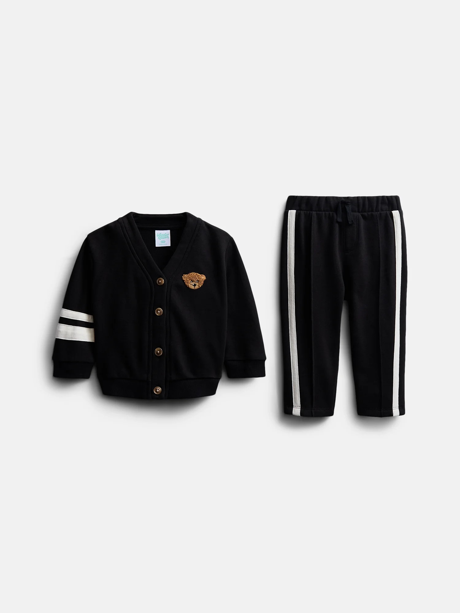 Wonder Nation Baby Boys Cardigan and Pants Set, 2 Piece, Sizes 0/3M-24M | Walmart (US)