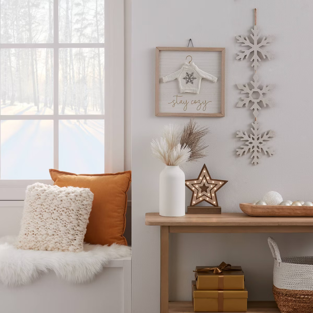 17" Ivory Flocked Long Needle Stem Artificial Christmas Pick - Wondershop™ | Target