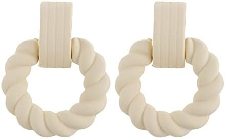 Rectangle Earrings for Women, Acrylic Square Earrings Twisted Geometric Statement Jewelry | Amazon (US)