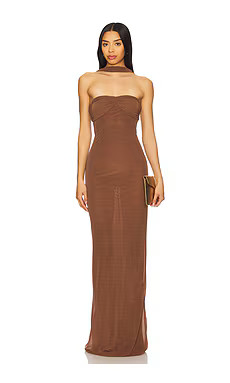 Camila Coelho Terese Gown in Brown from Revolve.com | Revolve Clothing (Global)
