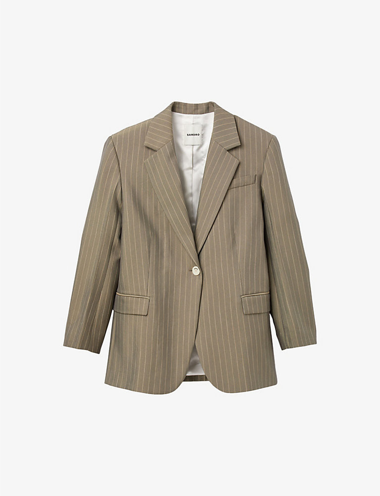 Oversized pinstripe woven jacket | Selfridges