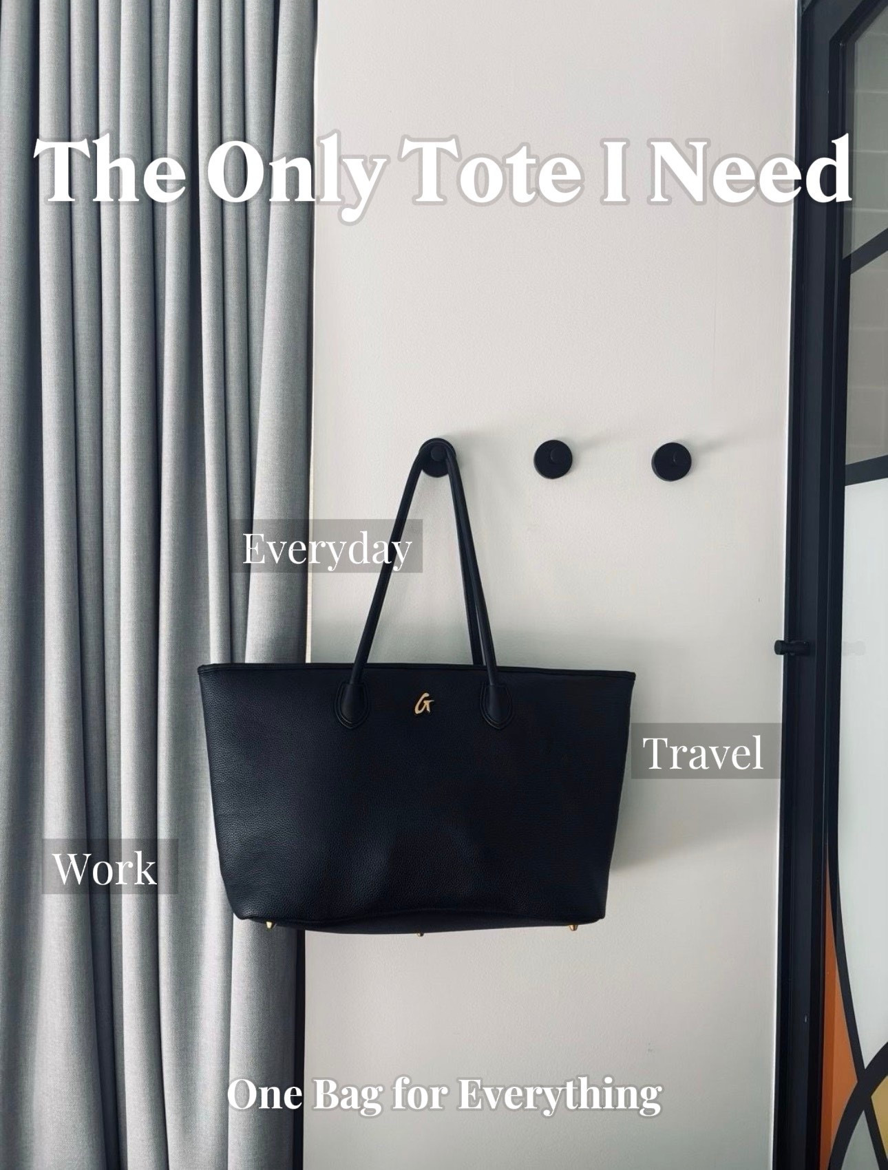 I have tried so many tote bags, and most of them either look good or hold everything, but not both. This is the first one I reach for every single day.

This is my everyday tote for work, travel, and anything on the go. It fits everything I need without feeling bulky, and it still looks clean and put together.

If you have been looking for a work tote bag that actually holds your essentials, a travel tote that doubles as a carry-on, or just a durable everyday bag that you do not have to think twice about, this is it.

It gives that affordable luxury feel, but it is also practical. Vegan leather, roomy, structured, and easy to carry.

Add this to your everyday essentials list. 