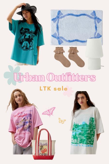 Urban outfitters sale favorites. I wear l/xl in their graphic tees. They’re the best! And they have such fun home decor too 

#LTKfindsunder100 #LTKSpringSale #LTKsalealert