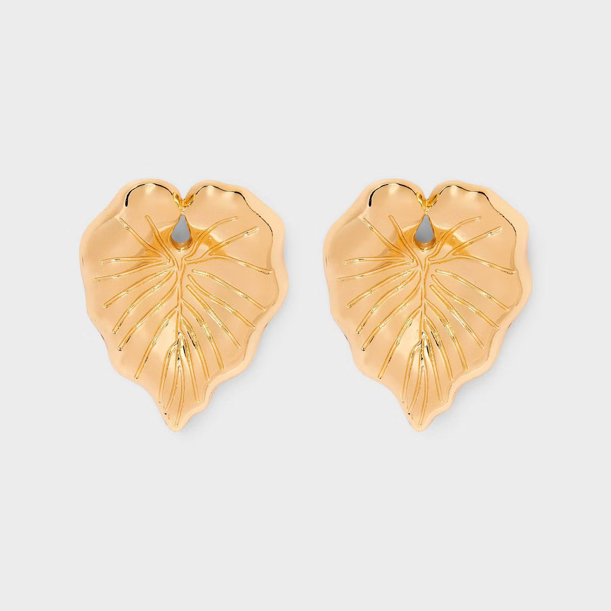 Gold Leaf Stud Earrings - A New Day™ Gold | Target