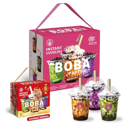 O’s Bubble Instant Marbling Boba Party Kit (Ambient) – 6 Servings | Amazon (US)