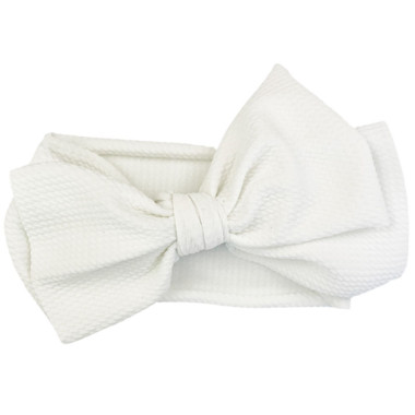 Baby Wisp Giant Lana Bow Headband White | Well.ca