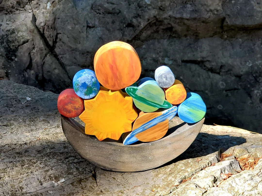 Space Balance Stacker Solar System Montessori and Waldorf Toy - Etsy | Etsy (US)