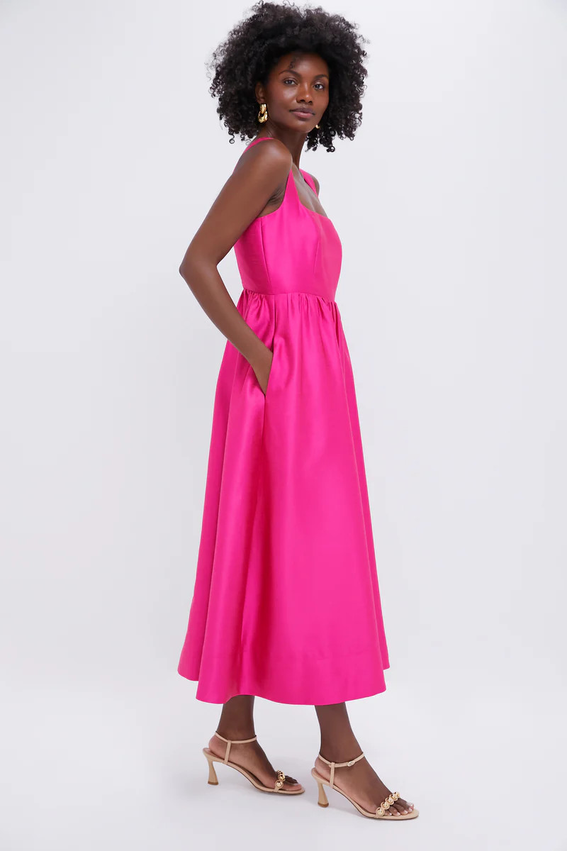 Hot Pink Dupioni Esme Dress | Tuckernuck (US)