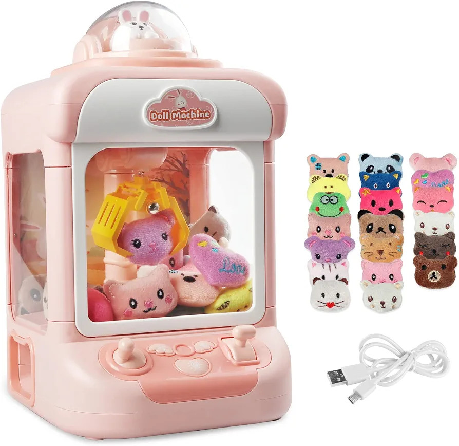 Claw Machine for Kids,Mini Vending Machines Candy Grabber Prize Dispenser Toys for Girls, Boys El... | Amazon (US)