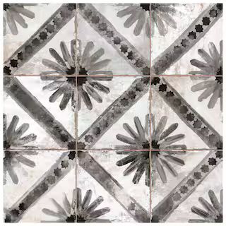 Merola Tile Harmonia Kings Marrakech Black 13 in. x 13 in. Ceramic Floor and Wall Tile (12.0 sq. ... | The Home Depot